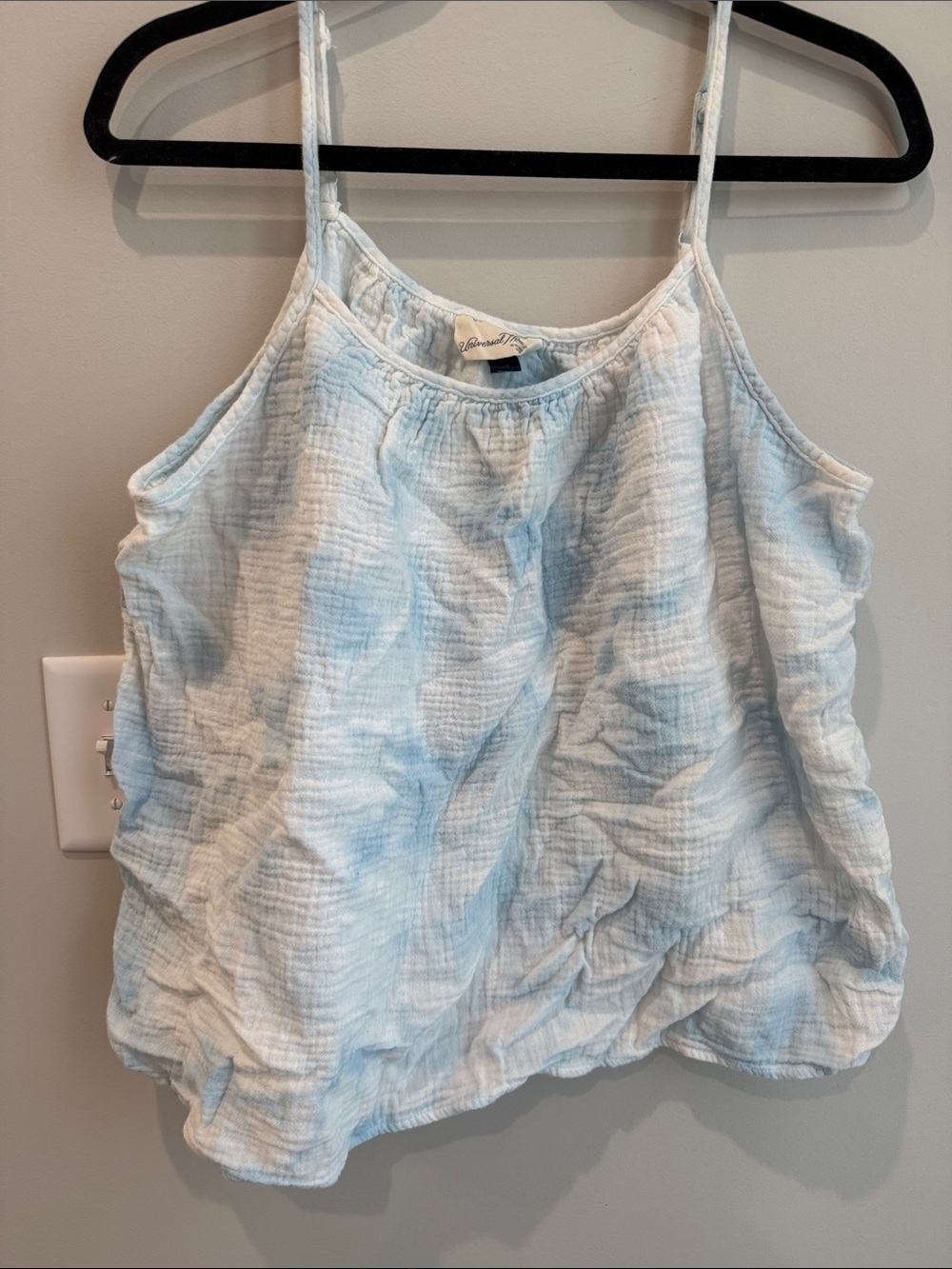 Universal Thread Light Blue Tie-Dye Cotton Gauze Cami